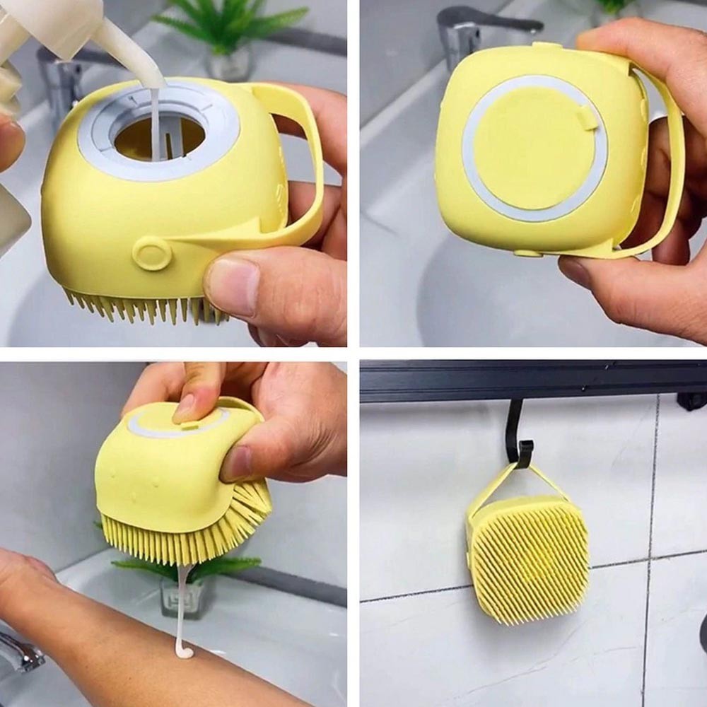 [COD] SIKAT MANDI SILIKON / SIKAT MANDI BUSA SERBAGUNA / SHOWER BRUSH DISPENSER PORTABLE