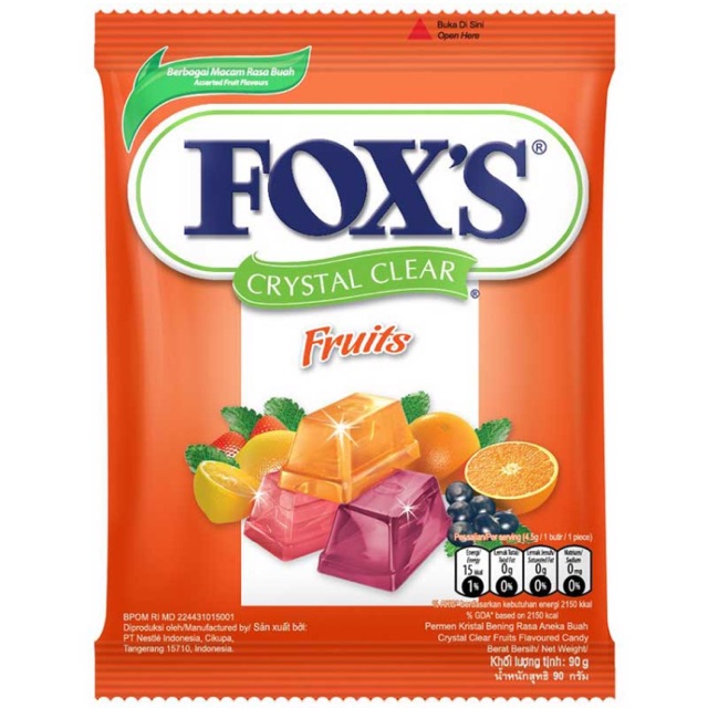 

FOX'S CRYSTAL CLEAR FRUIT 90G