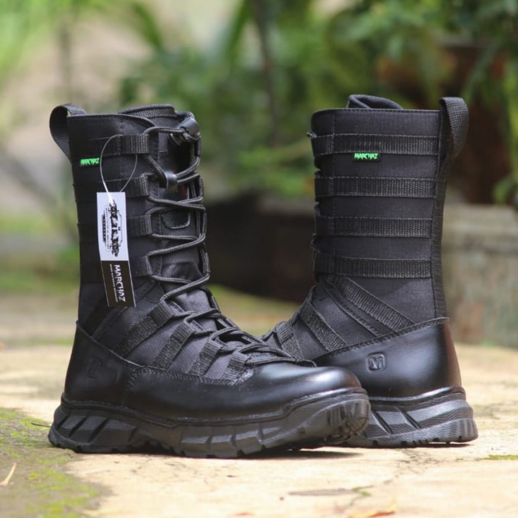 SEPATU PDL NINJA WEBA MARCHAZ KULIT SAPI ASLI SEPATU PDL TNI POLRI SECURITY SATPAM SEPATU BOOTS PRIA