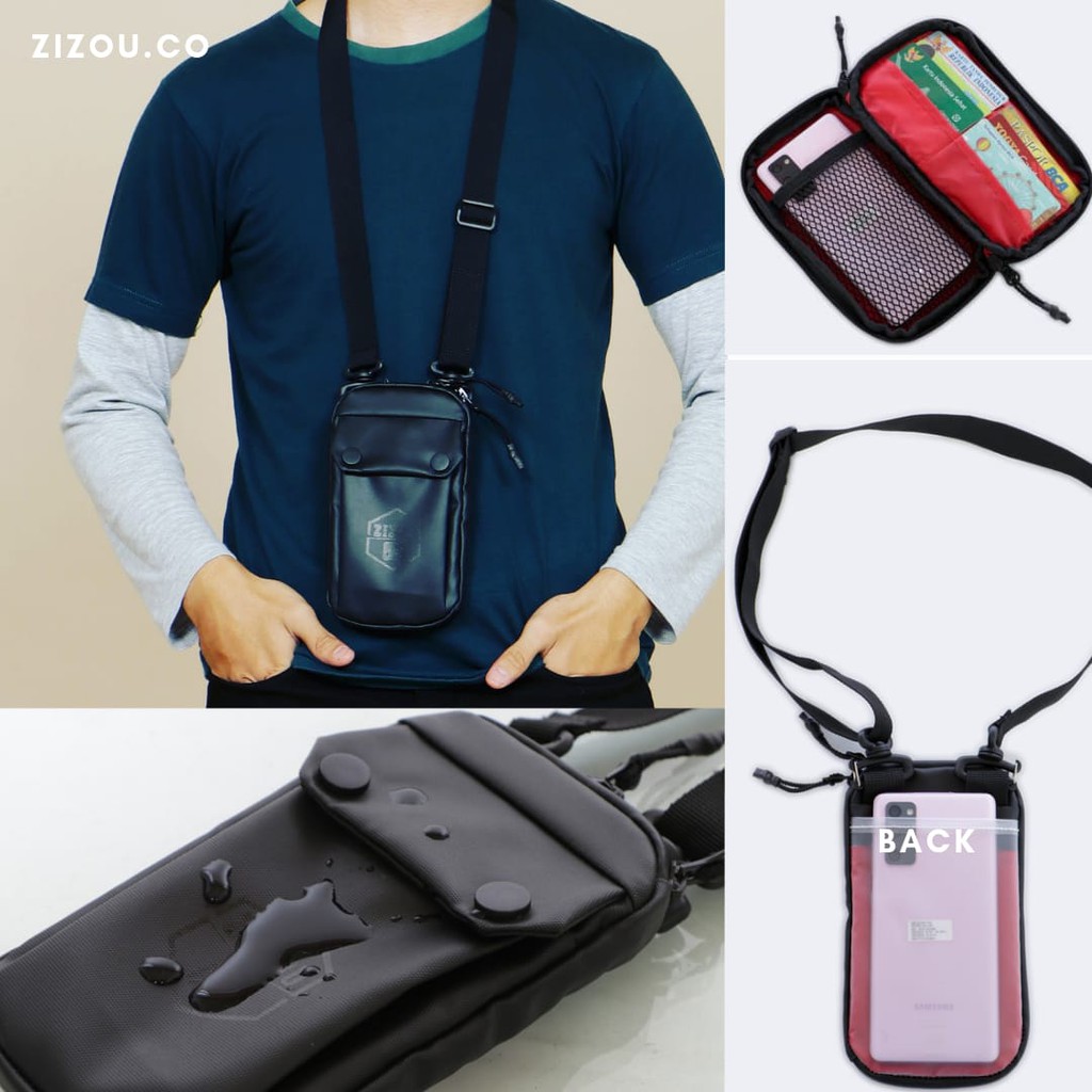 Tas Hp | hanging wallet dompet traveling pria wanita