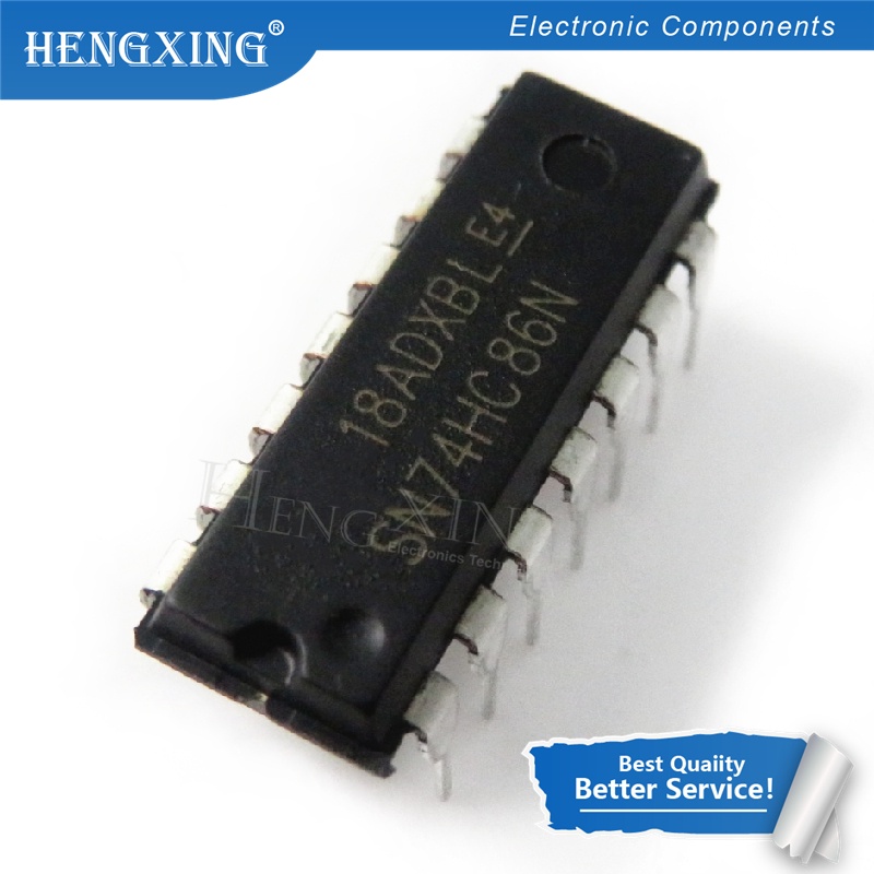 100pcs 74HC86N SN74HC86N 74HC86 SN74HC86 DIP-14 Gates QUAD 2-INPUT EXCLUSIVE-OR GATE