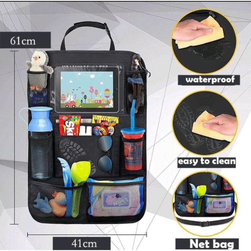 tas tempat penyimpanan dalam mobil/ car seat organizer  tempat penyimpanan mainan