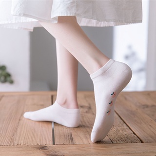 GO!KK707 Kaos Kaki Pendek Wanita Motif Warna Pink Fashion Korean Unisex Semata Kaki Putih Socks Import Ankle Socks