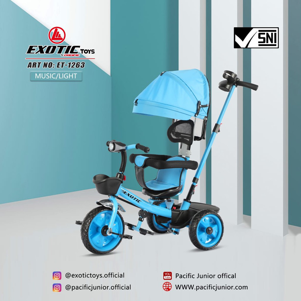 Sepeda balita roda tiga exotic ET 1262 1263 5995 sepeda roda tiga baby stroller kereta dorong anak bayi dorongan anak bayi tricycle ET1262 ET1263 ET5995 ET1265 ET 1265 ET1267 ET 1267 ET1268 ET 1268 ET2251 ET 2251 AT7705 AT 7705 AT7702 AT 7702