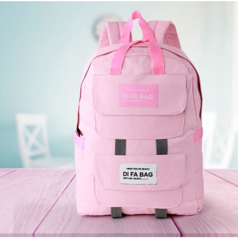 TAS BACKPACK WANITA / TAS PUNGGUNG WANITA / TAS RANSEL BANYAK KANTONG / TAS RANSEL LUCU CEWEK