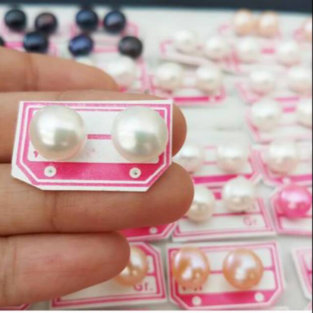 Giwang perak (silver) mutiara tawar