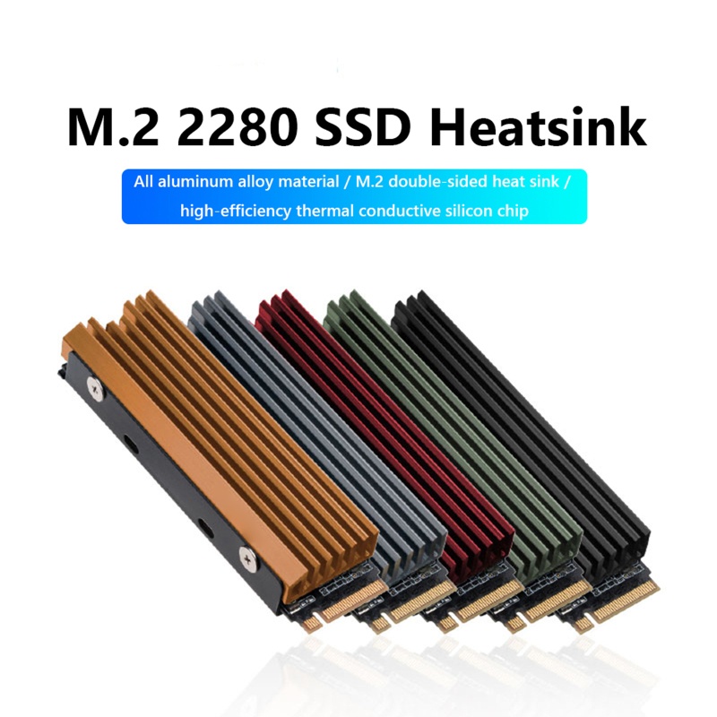 Bt Untuk M.2 NVMe 2280 SSD Heatsink Cooler Radiator M2 Hard Drive Disk Peredam Panas Pad Aluminium Alloy Heat Sink Dura