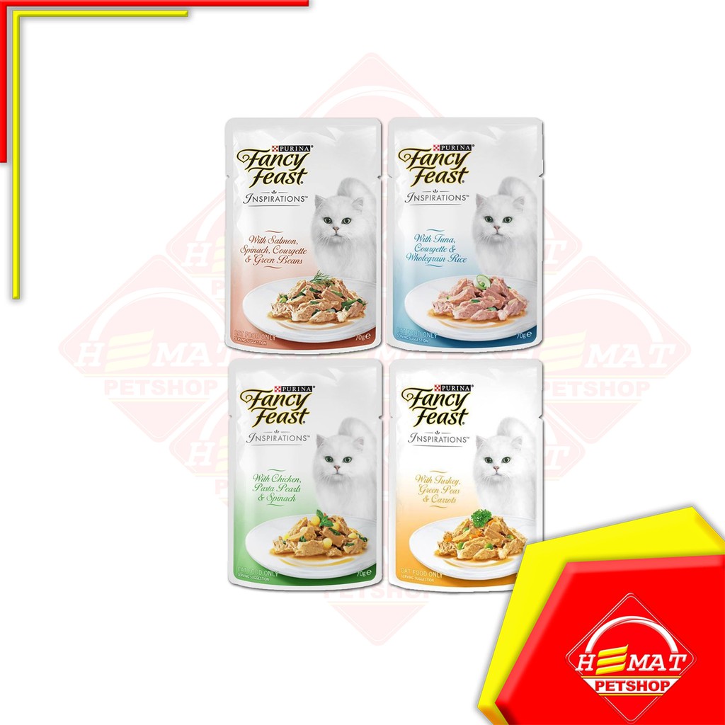 Makanan Kucing Basah Fancy Feast Inspirations 70 Gram / Wet Food Pouch