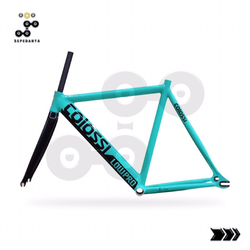 Colossi Low Pro LowPro Frameset Frame Set Pursuit size 51 Tosca Fork Full Carbon Sepeda Fixie Fixed 