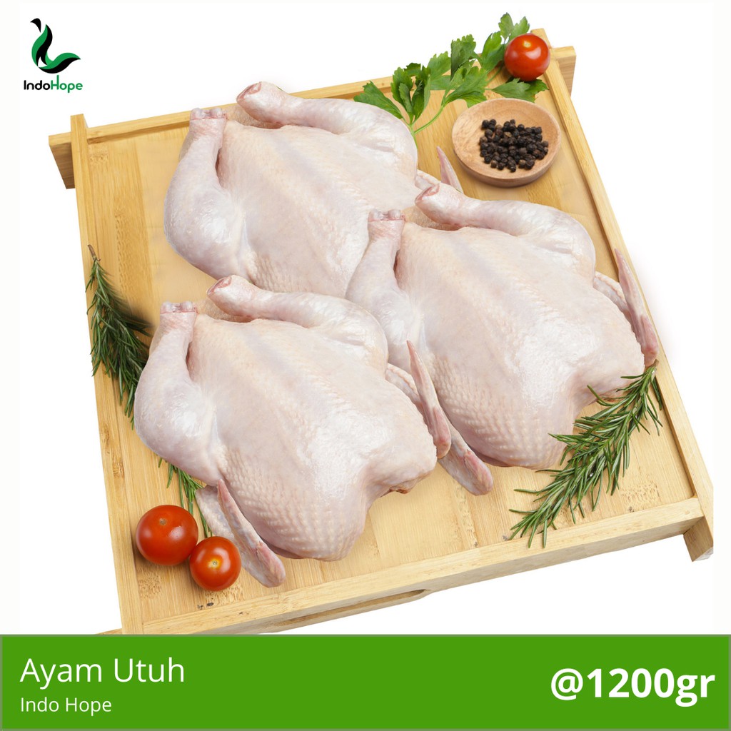 

3 Pcs Ayam Potong Karkas Utuh Frozen Whole Chicken 1200gr