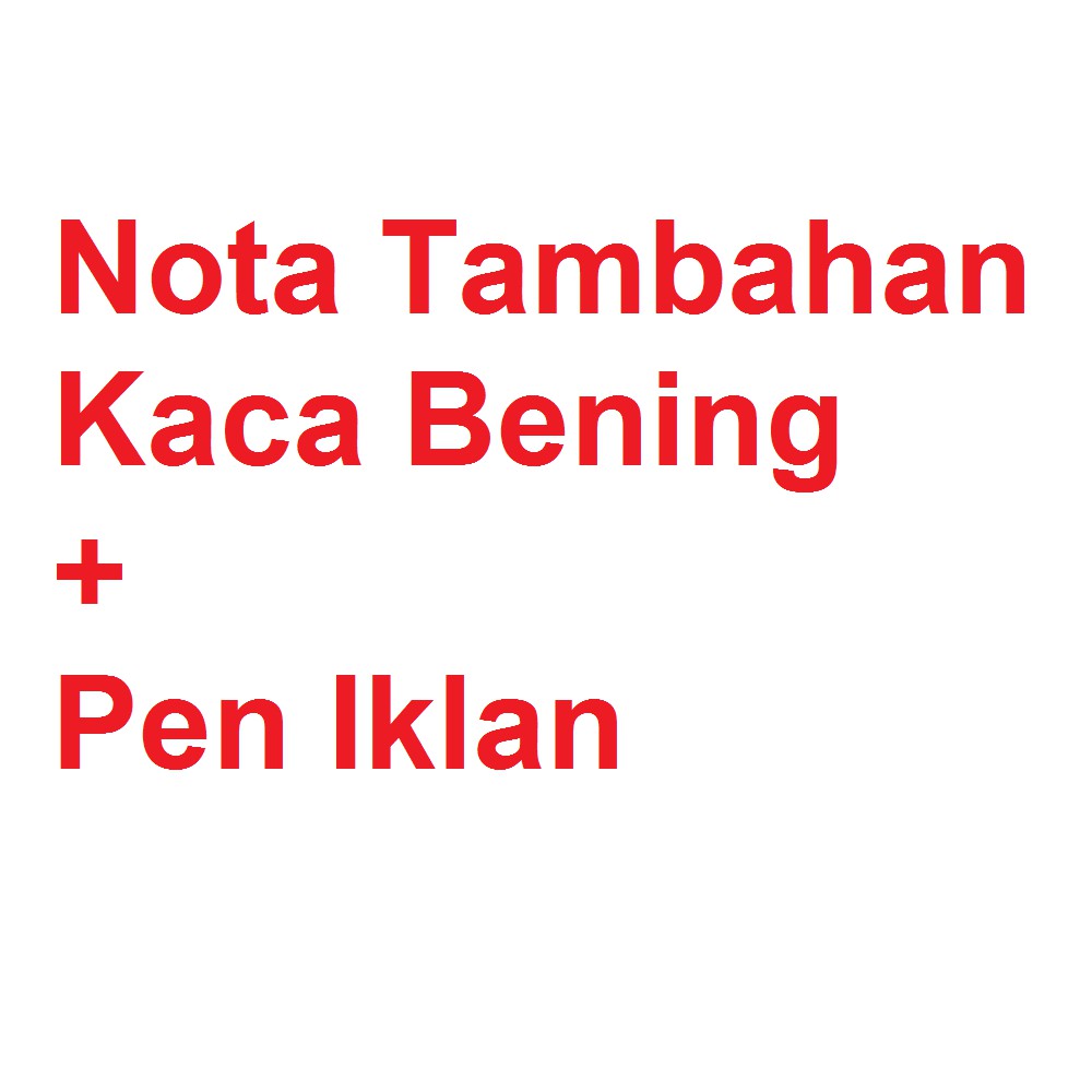 

Nota Tambahan "Kaca Depan Akrilik Bening + Pen Iklan" untuk Nomor Rumah