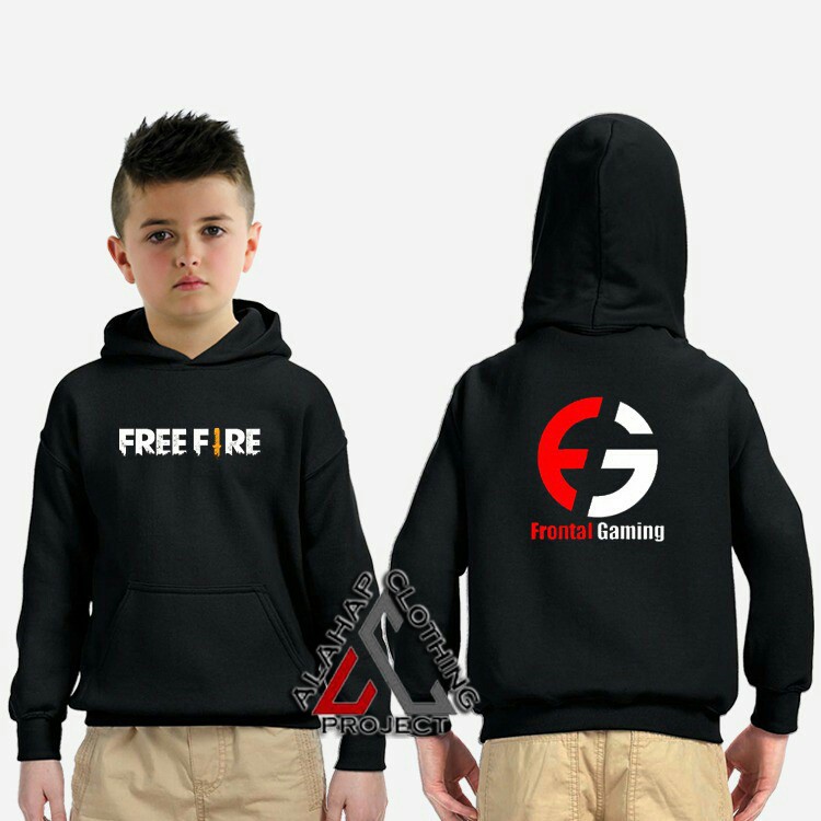 JAKET ANAK SWEATER HOODIE ANAK FF FREEFIRE FRONTAL GAMING
