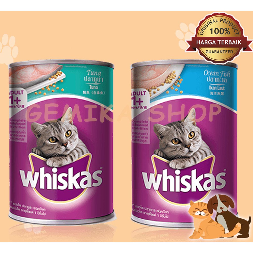 WHISKAS 400 GR CAN | MAKANAN KUCING | CAT FOOD WET