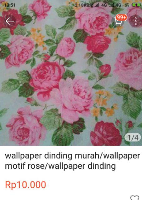 Wallpaper Dinding Murah/wallpaper Motif Rose/wallpaper Dinding Cantik/wallpaper Dinding Murah
