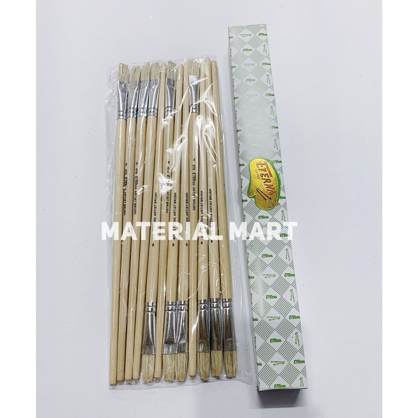 Kuas Lukis Eterna No 8 | Kuas Gambar | Peralatan Melukis | Paint Brush Per [1PC] Material Mart