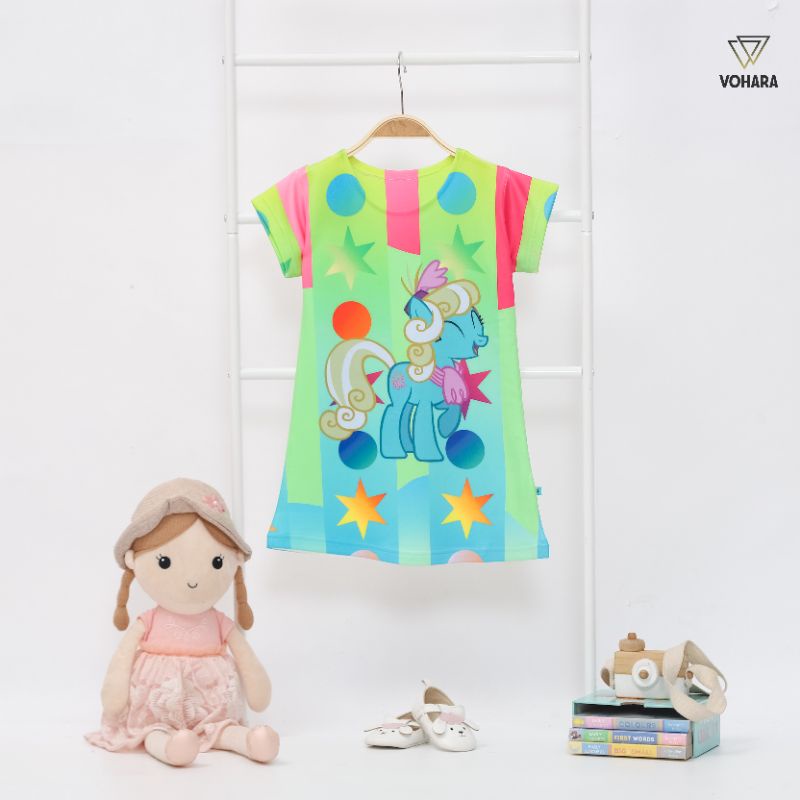 Dress Anak Perempuan Printing Dress Scuba Premium 2-6 Tahun Dress Anak Scuba Karakter