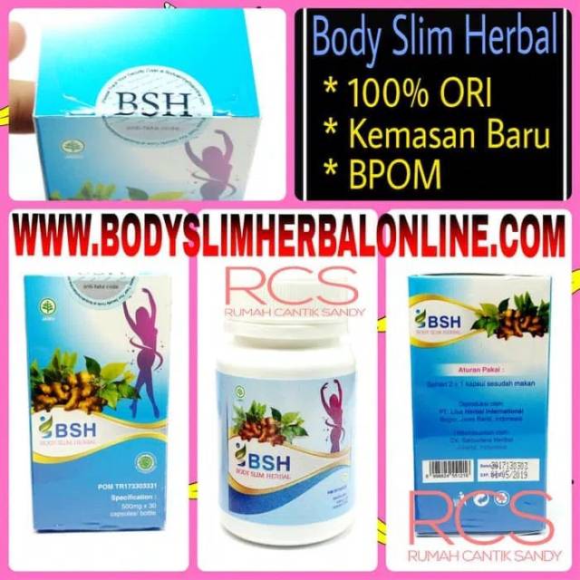 Body Slim Herbal Capsul Diet Original Bpom/Bsh Capsul Diet