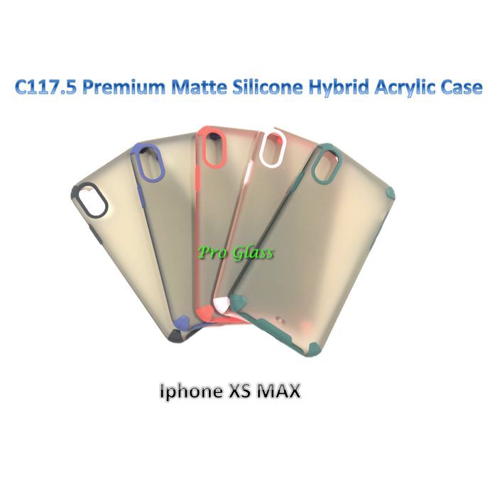 C117.5 Iphone 6/6+/7/ 8/7+/8+/X/XS/XR/XSMAX/11/11PRO/11MAX Premium MatteAcrylic Silicone Hybrid Case