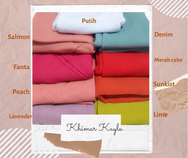 Jilbab Khimar Kayla Dua Lapis warna ke - II