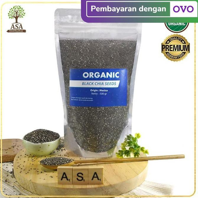 

Promo Awal tahun Organic Black Chia Seeds Mexico 500 gram -Organic Chiaseed / Chia seed Diskon