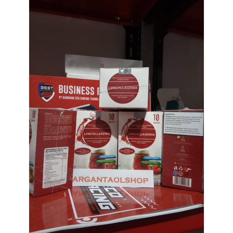 LVN COLLAGEN / COLLAGEN STROBERI / LVNCOLLAGENIA ORIGINAL 100% 1 BOX 10 sachet