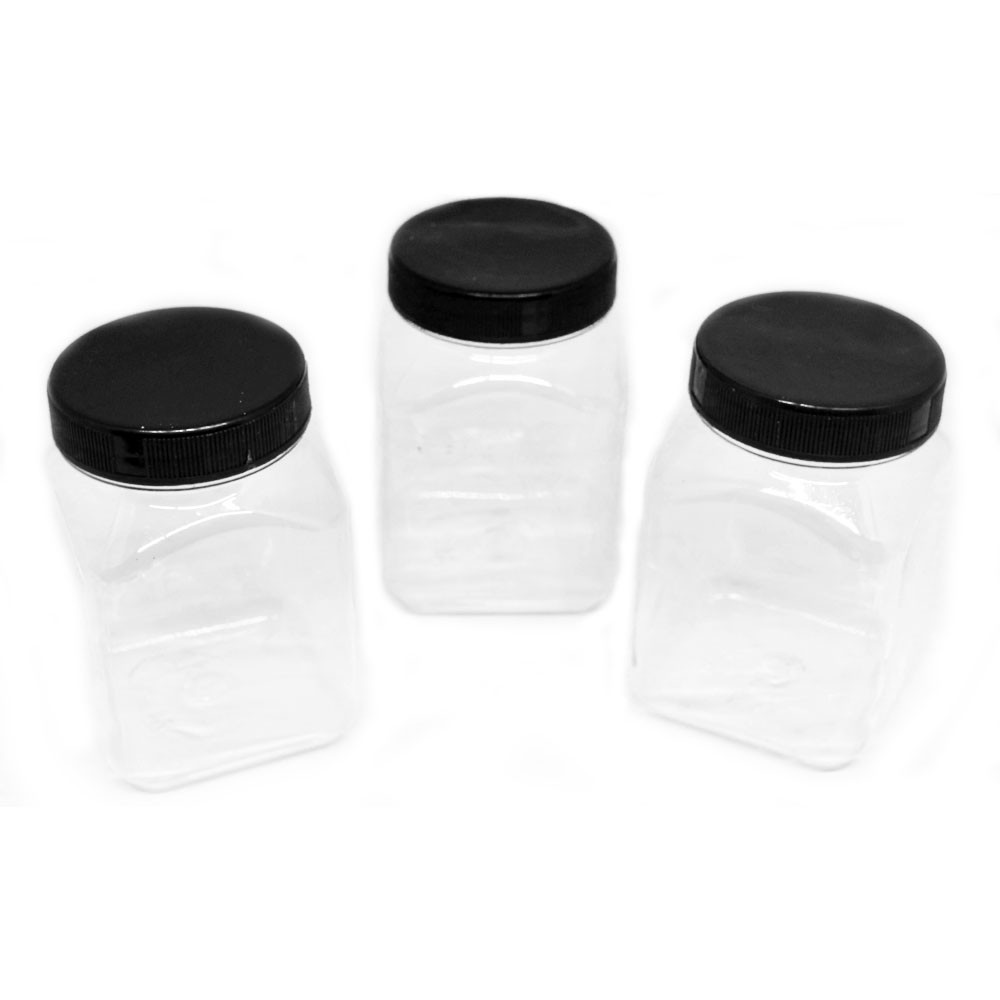 Botol Sambal Toples Sambal Plastik 120 ml Tutup Hitam - isi 1 pcs