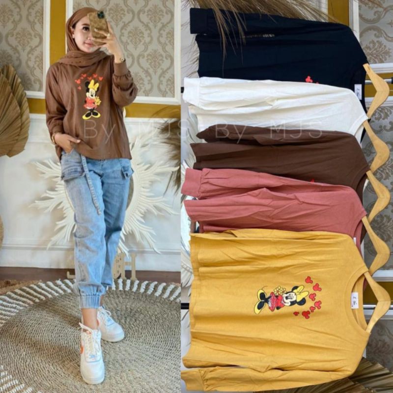Atasan Kaos Import/Kaos/Top Minnie Coklat Import by MJS