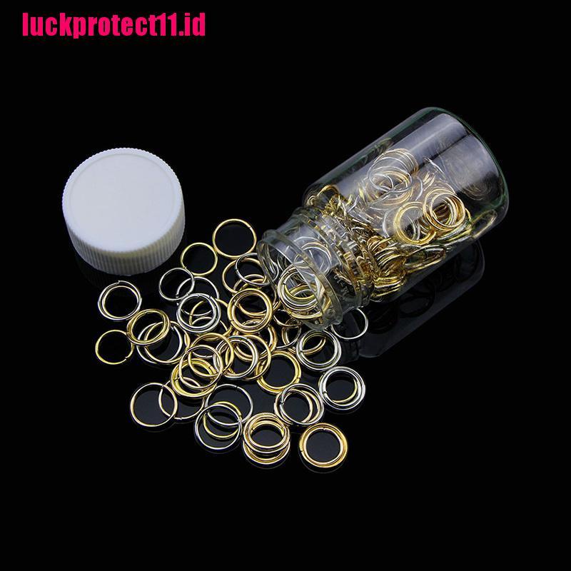 (LUCK) 180pcs / Kotak Klip Rambut Kepang Boho Hip Hop Warna Gold / Silver Untuk Wanita