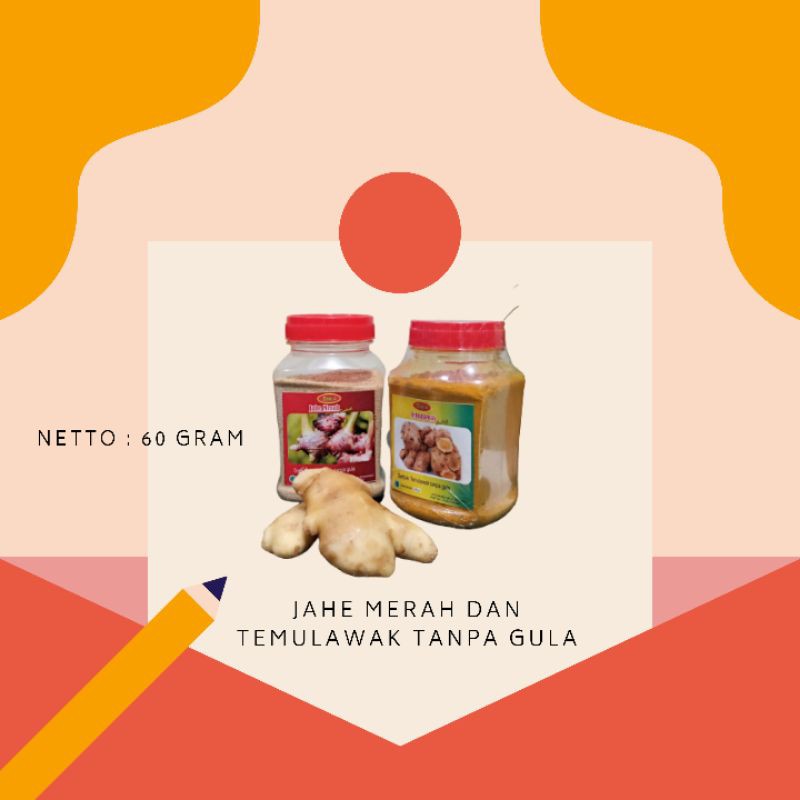 

Jahe Merah dan Temulawak tanpa Gula