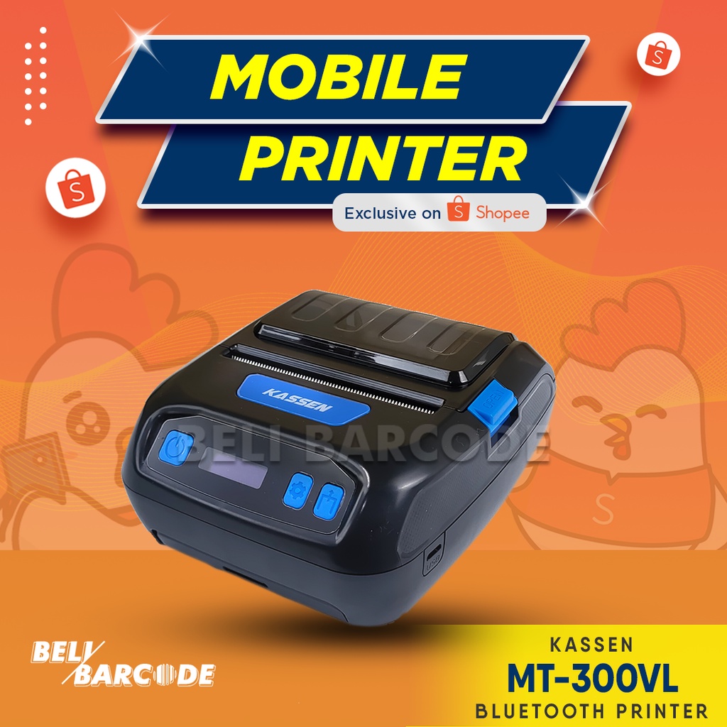 Printer Mini Label dan Kertas Bluetooth KASSEN MT-300VL