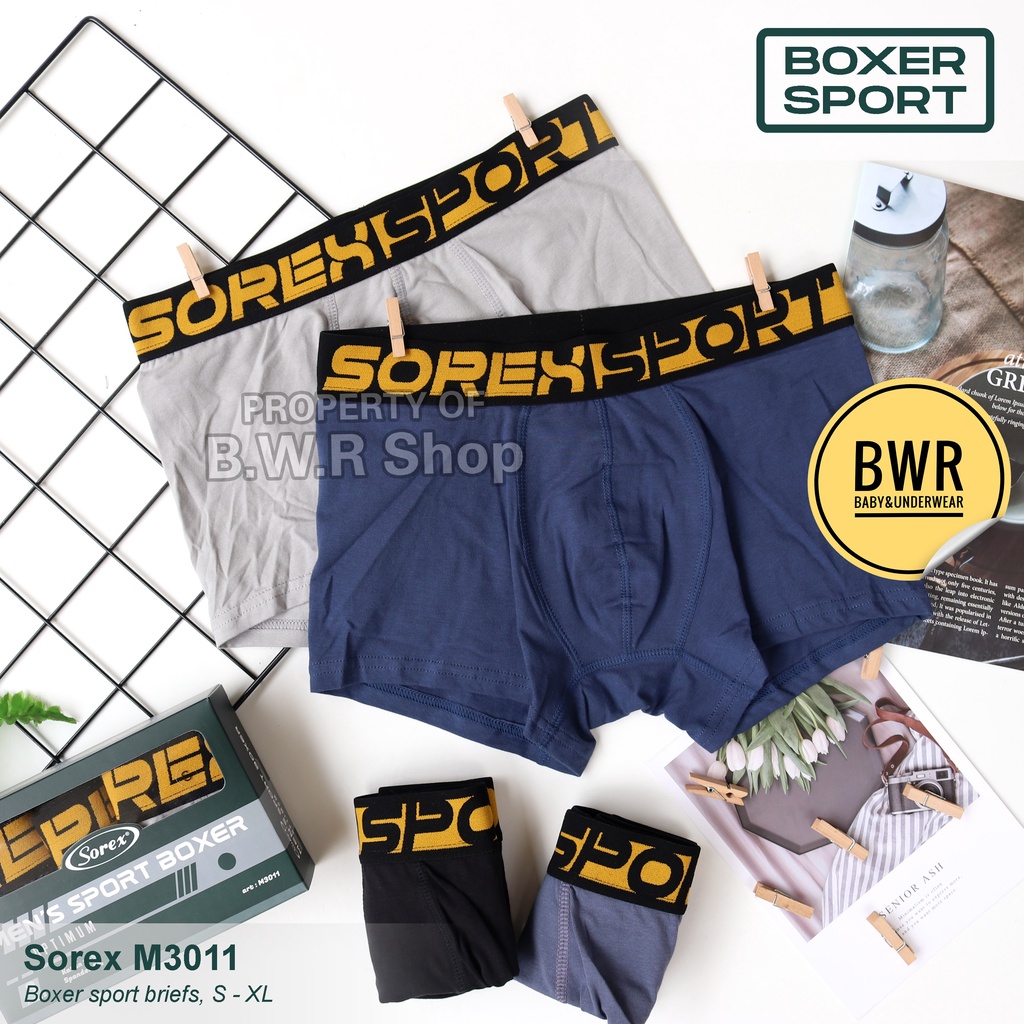 [ 3pc ] CD BOXER Sorex M3011 Sport / 3011 Celana Dalam Boxer Pria Underwear Sempak Pria Premium - Bwr