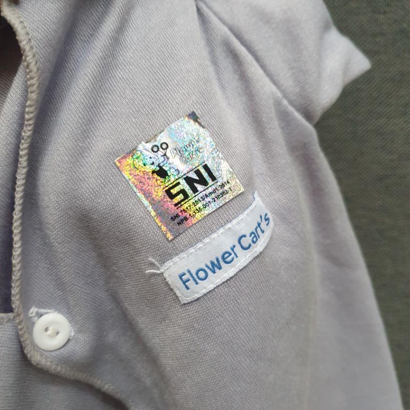 (6 Pcs) Baju Bayi SNI Kemeja Panjang Polos Newborn SNI 0-6 Bulan BAJU TANGAN PANJANG FLOWER CART'S