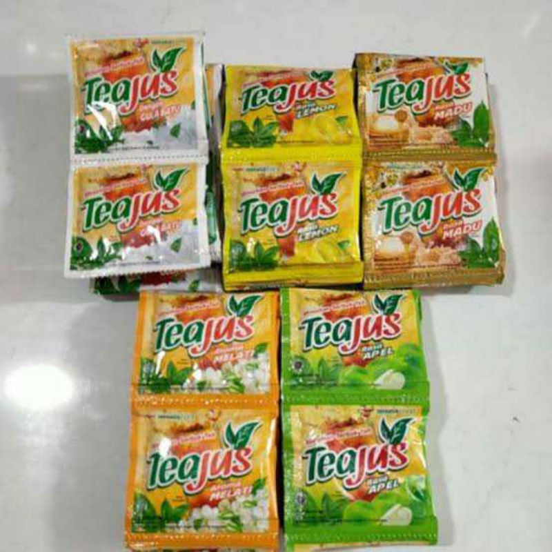 Jual Teajus Minuman Serbuk 1 Renceng Aneka Rasa Gula Batu Lemon Apel Madu Melati Tea Jus 6473