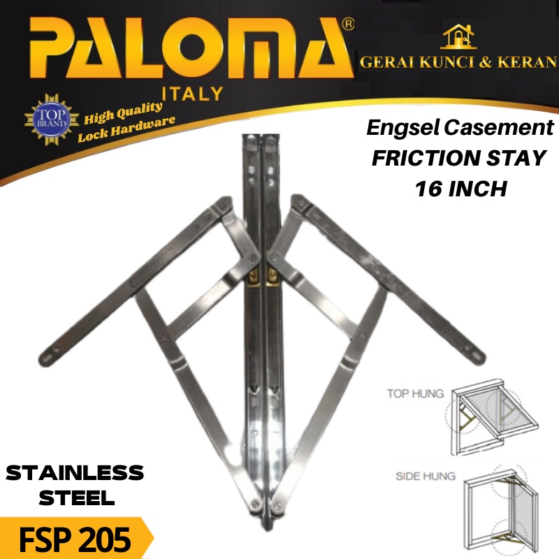 ENGSEL CASEMENT FRICTION STAY PALOMA SUPERIOR 16 INCH SSS FSP 205