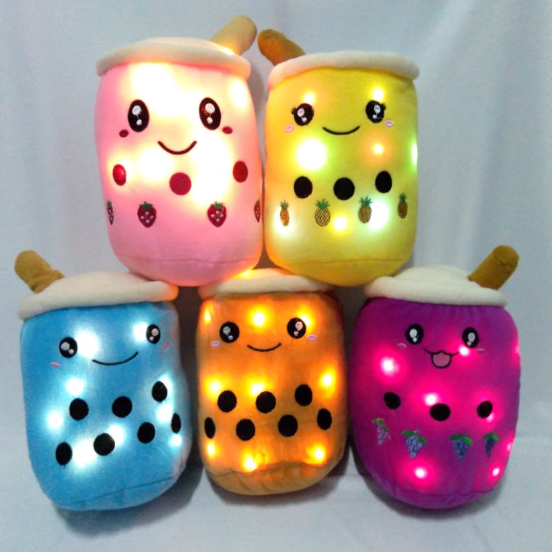 Boneka Boba LED Murah Lampu Sedang Bobba Milk Tea Booba LED