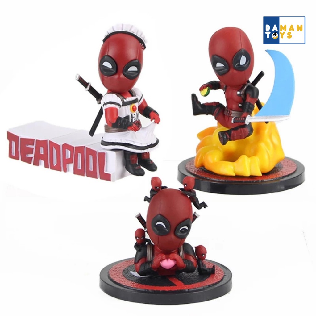 Action Figure Deadpool, Miniatur Pajangan, Pajangan dashboard mobil Superhero