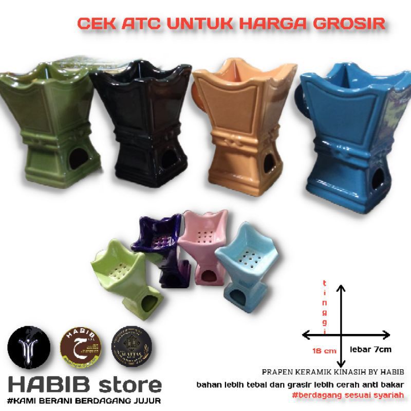 HABIBstore ⭐⭐⭐⭐⭐      bisa bayar di tempat prapen keramik tempat bakaran dupa gaharu bakhur bukhoor by al-Attas