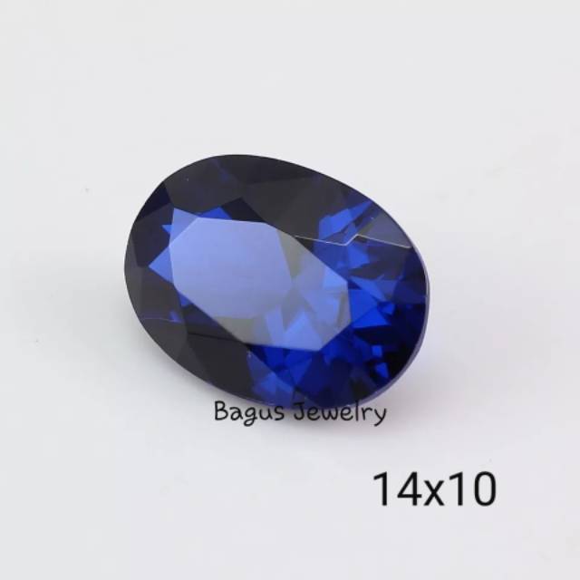 8 - 14 MM Batu Permata Blue Royal Safir Corundum Super Quality Lab Created