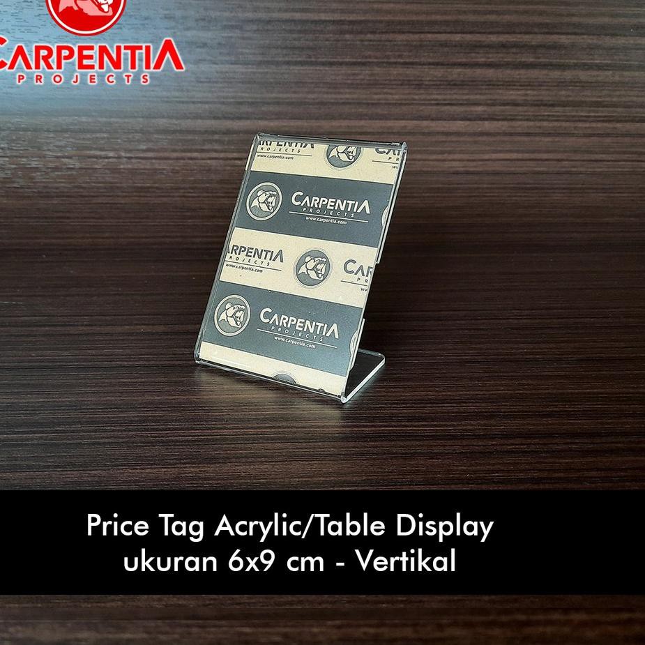

[Star] Price Tag Vertikal Acrylic /Standing Harga Kecil Akrilik uk. 6x9 cm