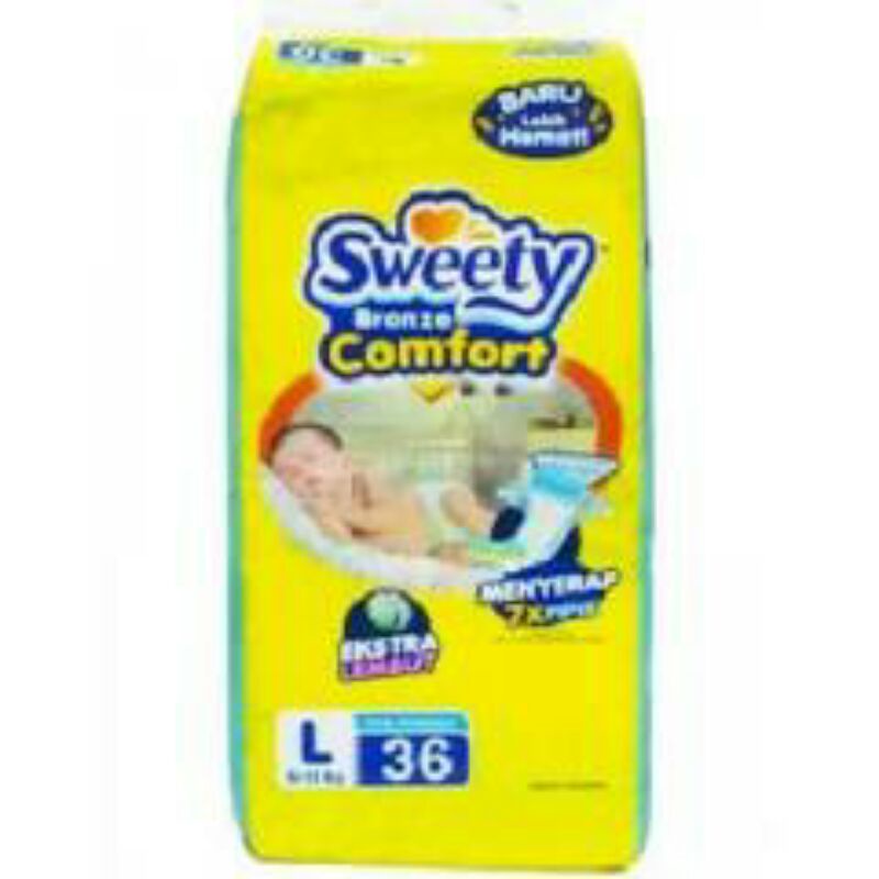 [ MURAH ] SWEETY BRONZE COMFORT L 36 / L 20 PEREKAT - HAPPY NAPPY - POPOK SEKALI PAKAI - PEMPES