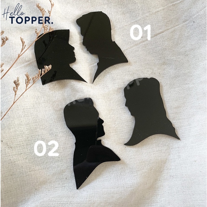 

Hiasan Siluet Couple Muslim Akrilik|Hiasan Mahar Scrapbook | Chipboard Keren