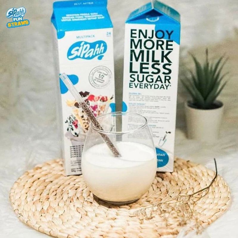 Sipahh Fun Straw pack 24's / sedotan susu unik pemberi rasa Sipah