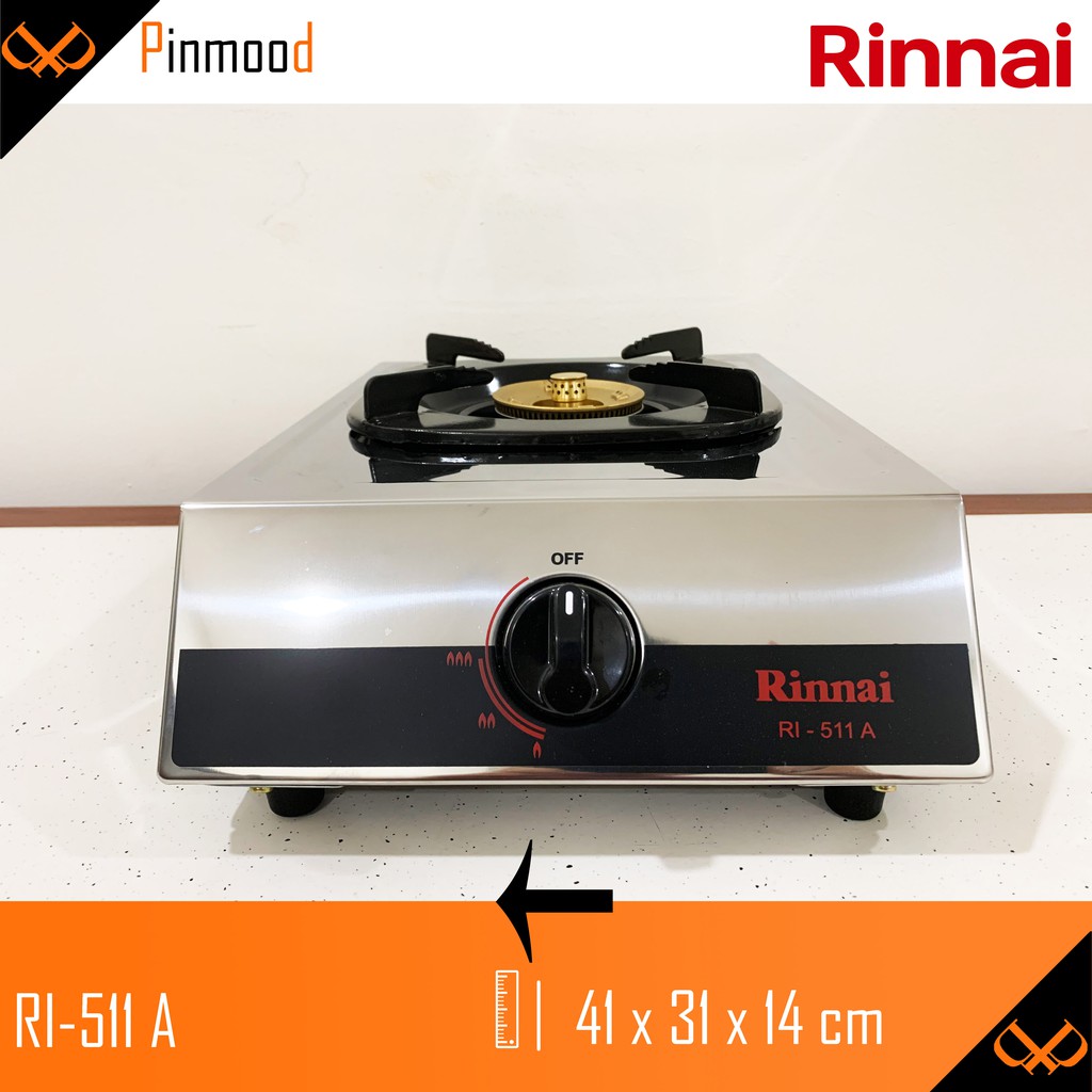 RINNAI KOMPOR GAS RI-511 A 1 TUNGKU STAINLESS STEEL