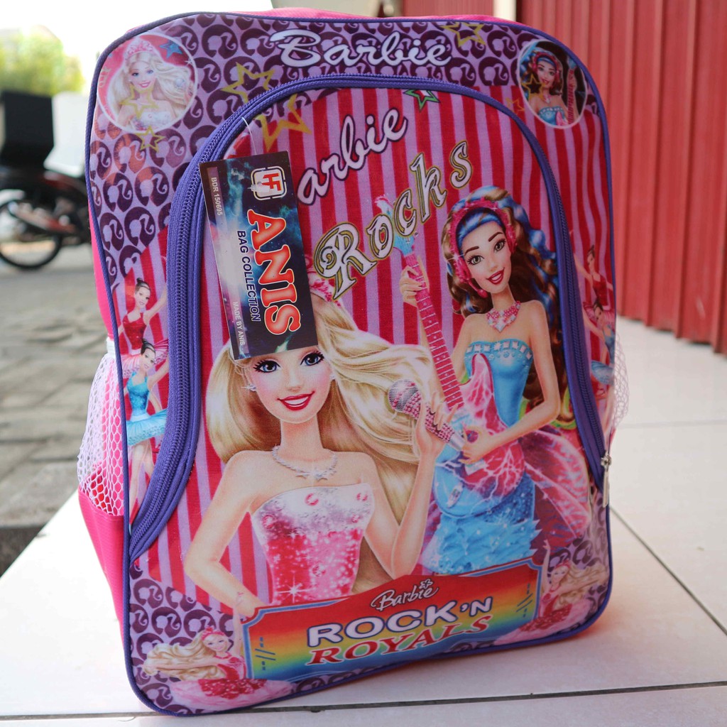 Tas Anak Fashionable Karakter Barbie Cantik Warna Pink Murah Kekinian