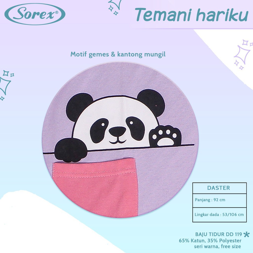 Terbaru &amp; Ternyaman Sorex Baju Tidur 1 Set Piyama Tidur Chill Series Rayon Premium Piyama Freesize