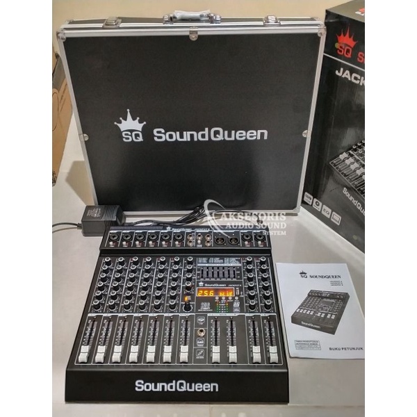 Mixer Soundqueen Jackpot 8 / 8 Chanel Efek Digital Reverb 256DSP Koper Kualitas bagus Original Produ