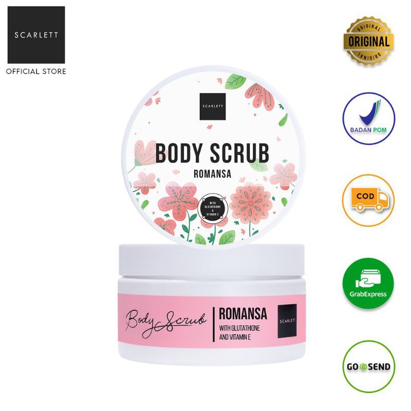 Scarlett Whitening Body Scrub Romansa