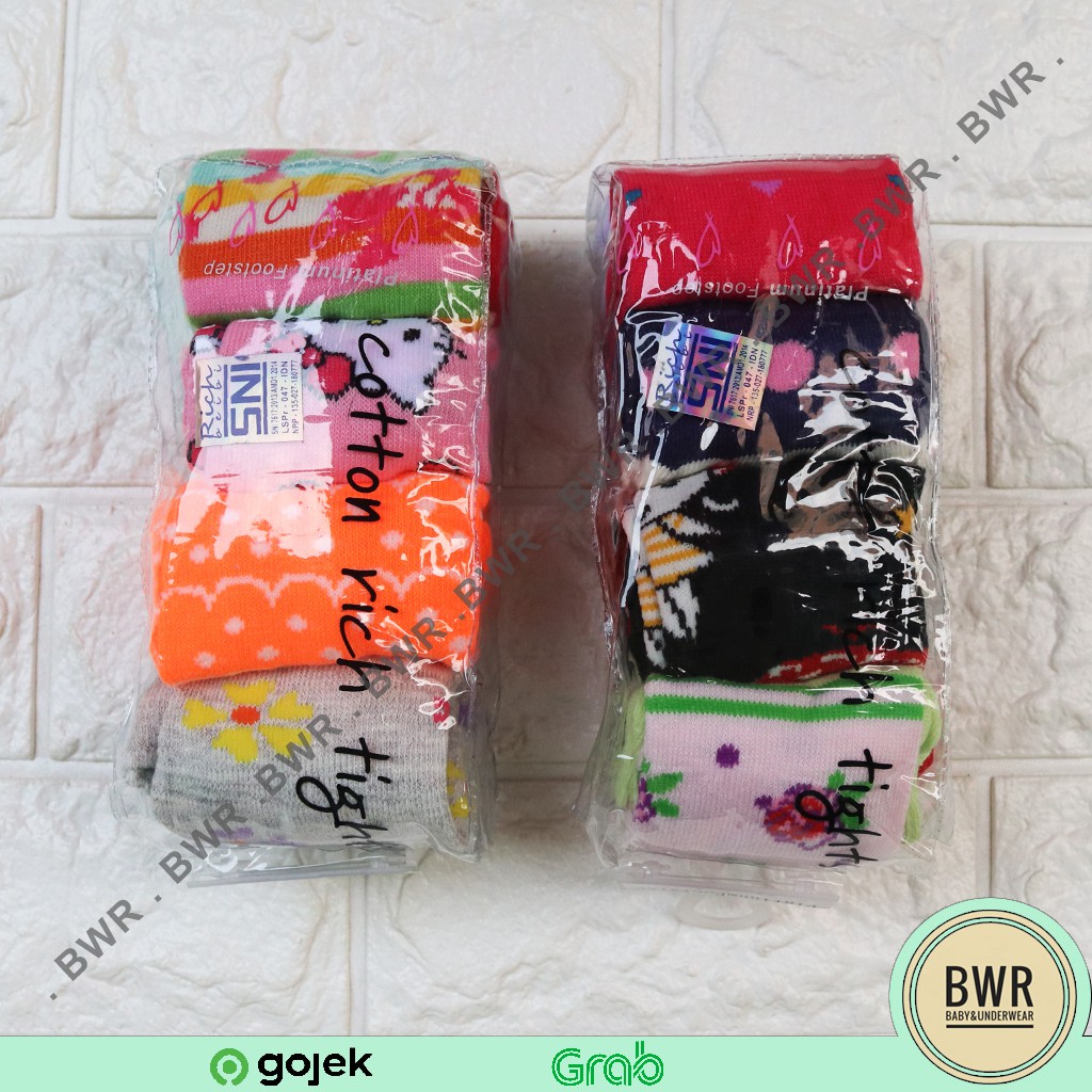 [ 4 Pc ] Leging Cotton Rich | Celana Leging Bayi Rajut Anak Panjang Tutup Kaki - Bwr