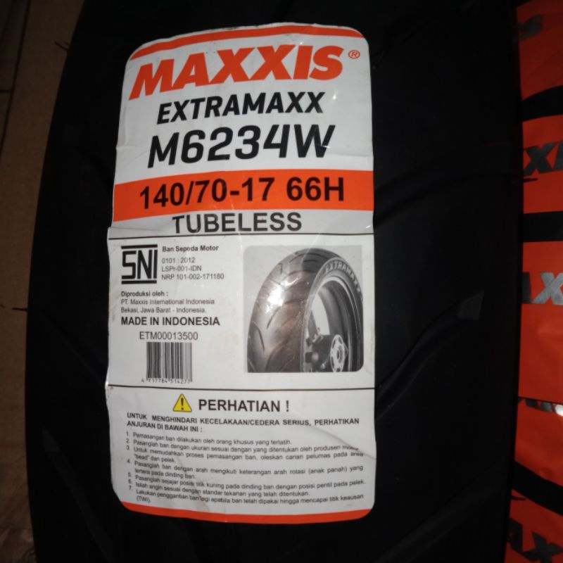 Maxxis Extramax 110/70 r17 dan 140/70 r17