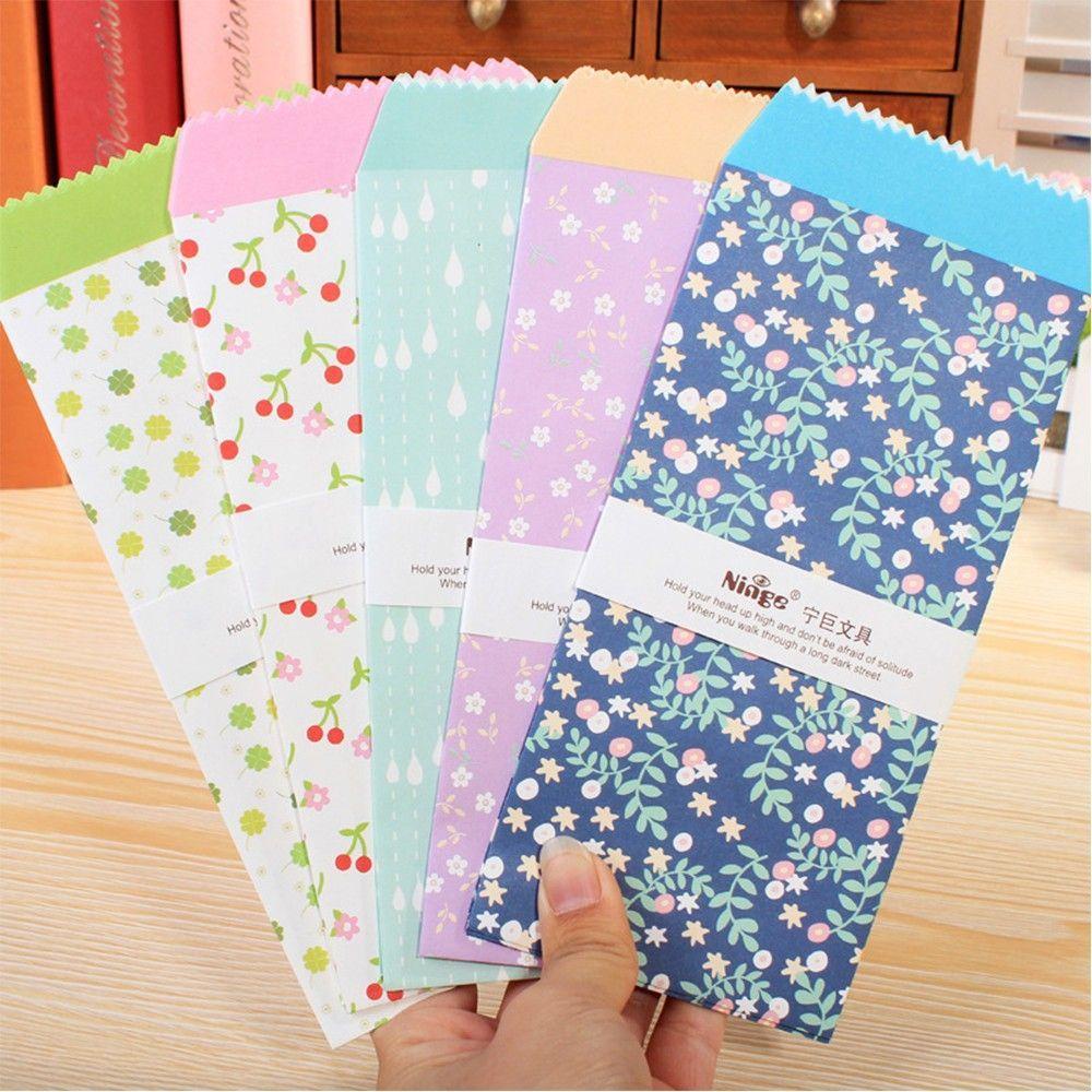 Nickolas1 20Pcs/4Pack Banyak Gaya Amplop Latihan Merek Baru Kawaii Kertas Warna-Warni Untuk Surat Pernikahan Undangan Kartu Hadiah